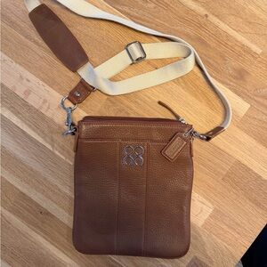 Vintage Coach Brown Leather Crossbody Bag NWOT